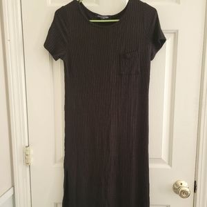 Black Ribbed Dress